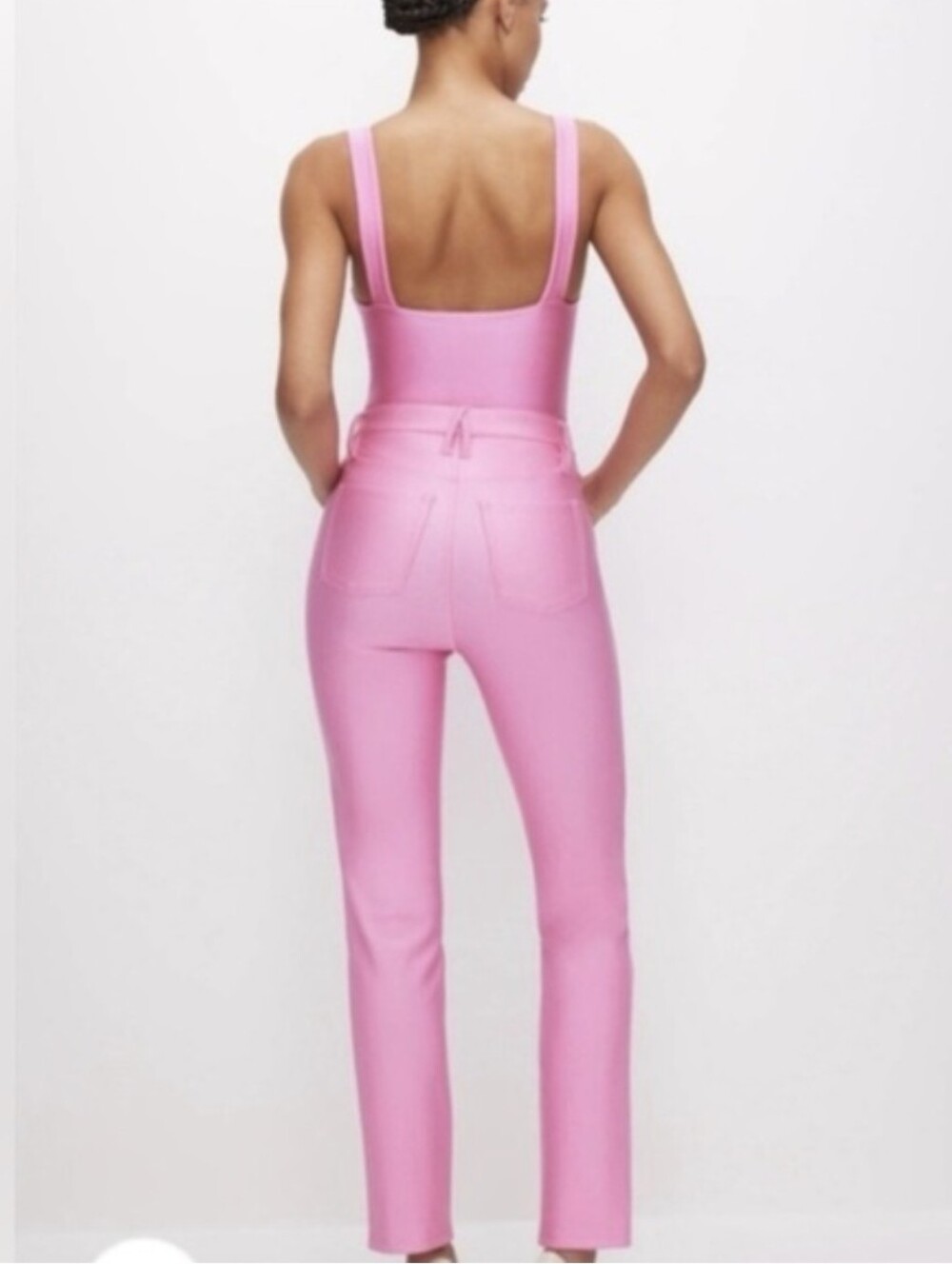 Good American Compression Shine Good Waist Leggings Sorority Pink 10/30 NWT